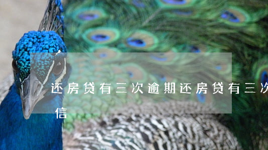 还房贷有三次逾期(还房贷有三次逾期影响征信)