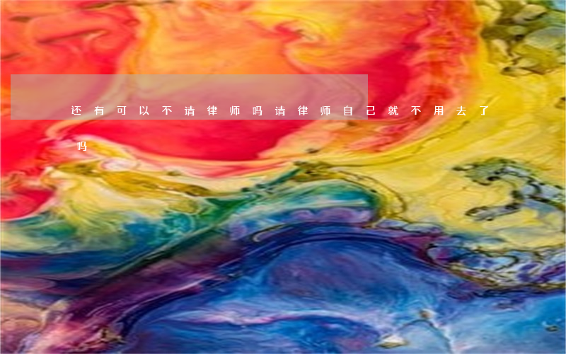 还有可以不请律师吗(请律师自己就不用去了吗)