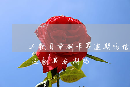 还款日前刷卡算逾期吗(信用卡还款日过一天还款算逾期吗)