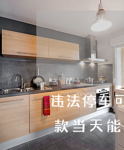 违法停车可以等到验车的时候交吗(当天交罚款当天能验车吗)