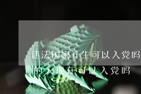 违法国家计生可以入党吗(当年计划生育超生的人现在可以入党吗)