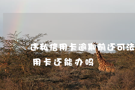 违私信用卡逾期前还可法律吗(逾期了一张信用卡还能办吗)