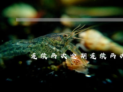 连续两次逾期 连续两次逾期一天