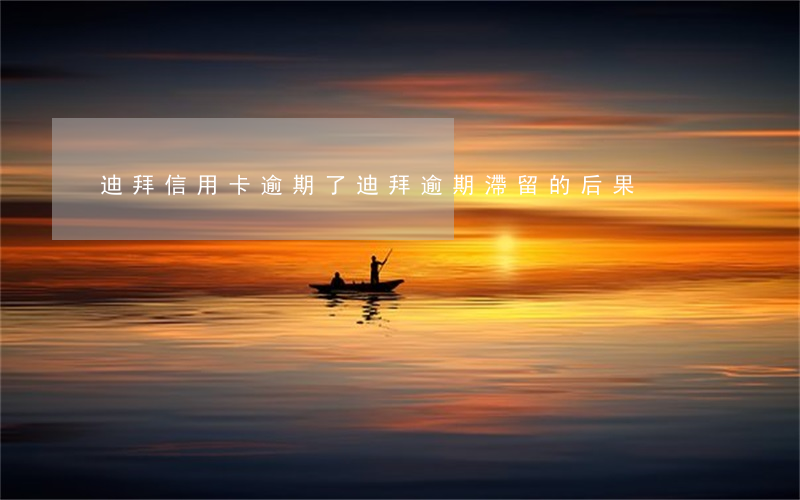 迪拜信用卡逾期了(迪拜逾期滯留的后果)