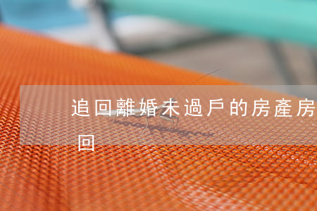 追回離婚未過戶的房產(房子過戶還能不能追回)