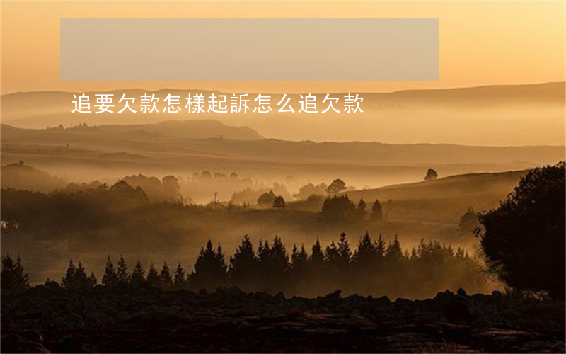 追要欠款怎樣起訴(怎么追欠款)