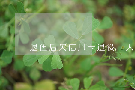 退伍后欠信用卡(退役軍人欠債不還怎么處理)