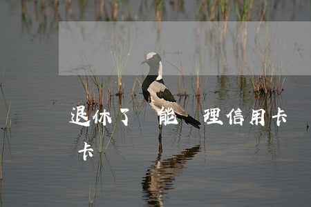 退休了還能辦理信用卡嗎（退休逾期辦理信用卡嗎）