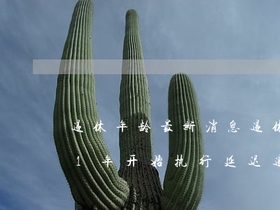 退休年龄最新消息(退休年龄最新消息2021年开始执行延迟退休)