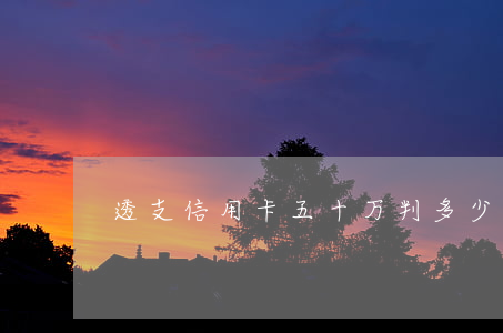 透支信用卡五十万判多少年(信用卡5万入刑)
