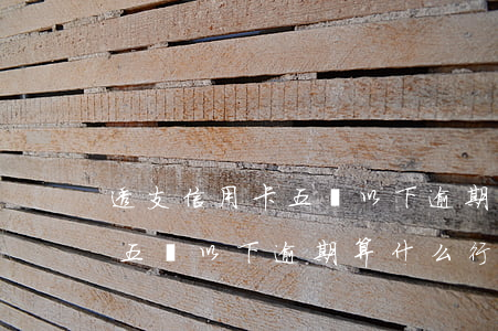 透支信用卡五萬以下逾期算什么(透支信用卡五萬以下逾期算什么行為)