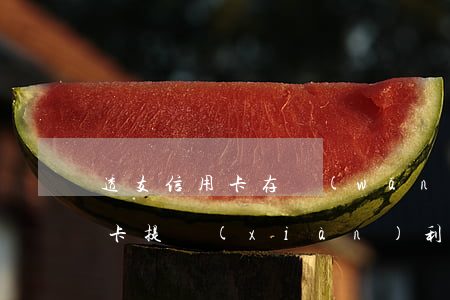 透支信用卡存網(wǎng)上賺利息(透支卡提現(xiàn)利息是多少)
