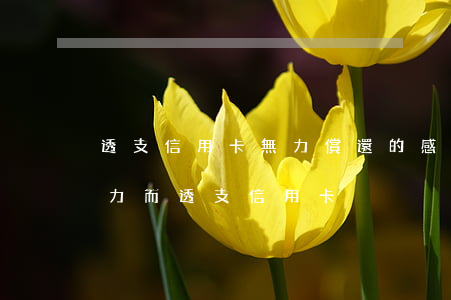 透支信用卡無力償還的感受(明知沒有償還能力而透支信用卡)
