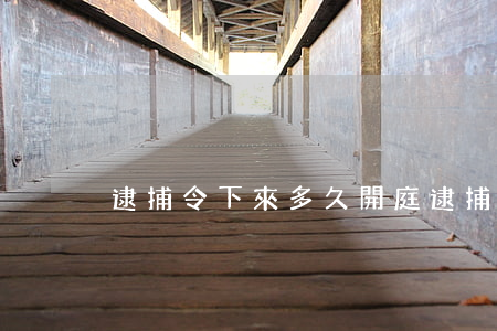 逮捕令下來多久開庭(逮捕多久開庭審理)