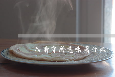 進入看守所意味著什么