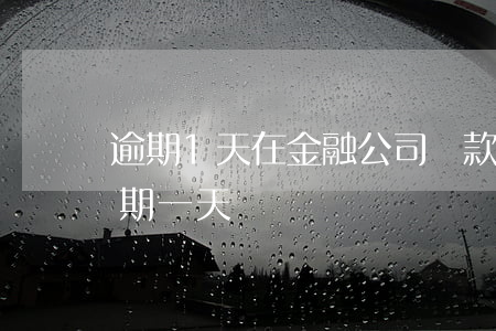 逾期1天在金融公司貸款(銀行貸款不小心逾期一天)
