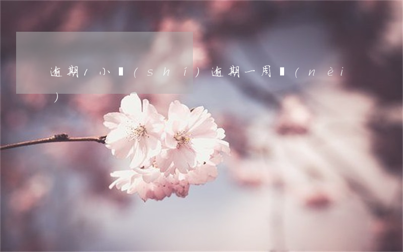 逾期1小時(shí)（逾期一周內(nèi)）