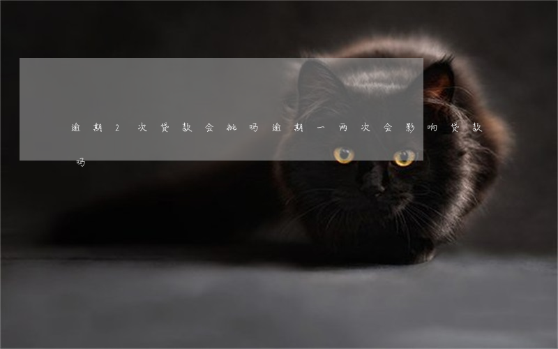 逾期2次贷款会批吗(逾期一两次会影响贷款吗)