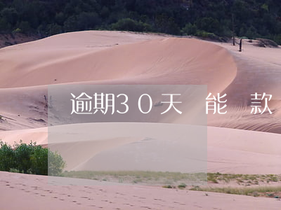 逾期30天還能貸款嗎(逾期30天以上)