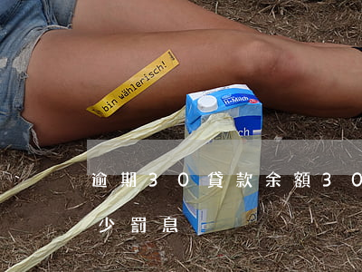 逾期30貸款余額(30萬貸款逾期一個月多少罰息)