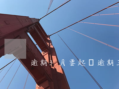 逾期3月要起訴(逾期三年被起訴)