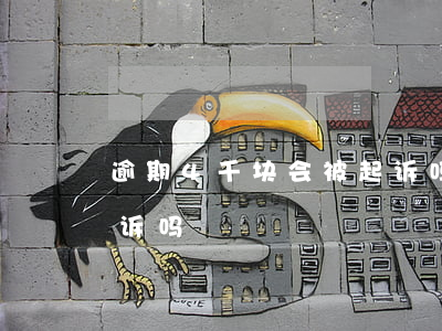 逾期4千块会被起诉吗(逾期4000会被起诉吗)
