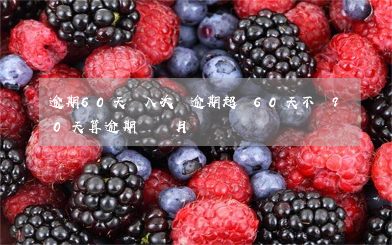 逾期60天計入次級 逾期超過60天不滿90天算逾期幾個月