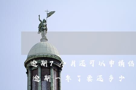 逾期7个月还可以申请信用卡吗(7万信用卡逾期一年了要还多少)