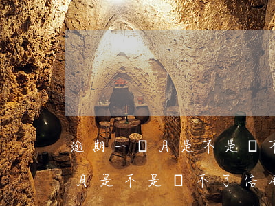 逾期一個月是不是辦不了信用卡-逾期一個月是不是辦不了信用卡了