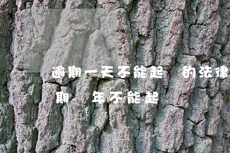 逾期一天不能起訴的法律規(guī)定(逾期幾年不能起訴)