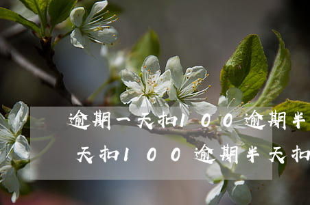 逾期一天扣100逾期半天扣錢嗎-逾期一天扣100逾期半天扣錢嗎是真的嗎