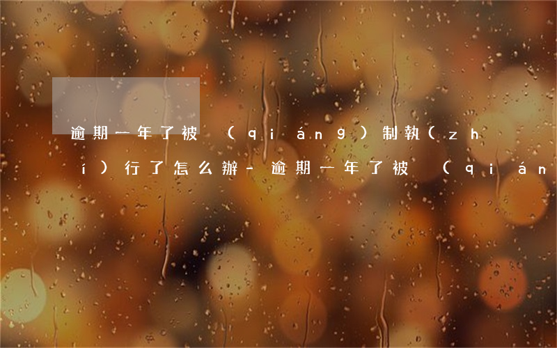 逾期一年了被強(qiáng)制執(zhí)行了怎么辦-逾期一年了被強(qiáng)制執(zhí)行了怎么辦呢