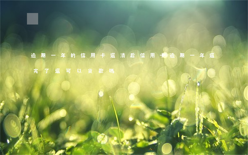 逾期一年的信用卡還清后(信用卡逾期一年還完了還可以貸款嗎)