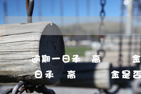 逾期一日承擔高額違約金是否合理-逾期一日承擔高額違約金是否合理呢