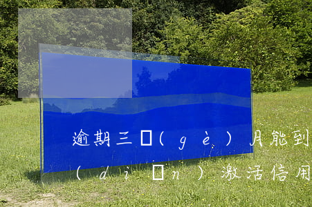 逾期三個(gè)月能到網(wǎng)點(diǎn)激活信用卡嗎-逾期三個(gè)月能到網(wǎng)點(diǎn)激活信用卡嗎安全嗎