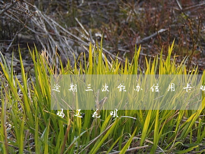逾期三次能办信用卡吗 逾期三次能办信用卡吗还花呗