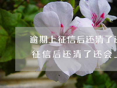逾期上征信后还清了还会上征信吗-逾期上征信后还清了还会上征信吗怎么办