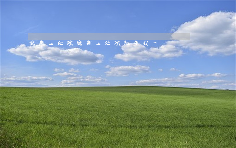 逾期上法院(逾期上法院就告我一個嗎?)