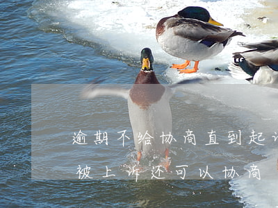 逾期不给协商直到起诉怎么办(逾期半年以上被上诉还可以协商)