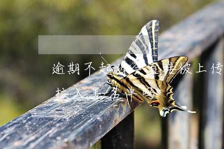 逾期不起诉会直接被上传黑名单吗(逾期会被拉入黑名单吗)