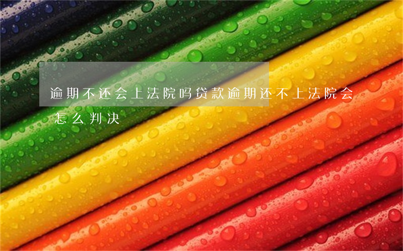 逾期不还会上法院吗(贷款逾期还不上法院会怎么判决)