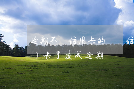 逾期不還信用卡的處罰(信用卡還錯(cuò)卡了造成逾期)