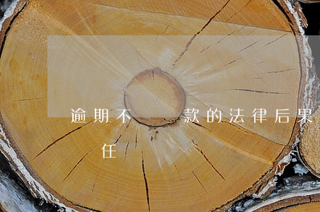 逾期不還貸款的法律后果(逾期不還款的法律責任)