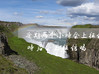 逾期两个小时会上征信吗（信用卡逾期一个小时后会上征信吗）