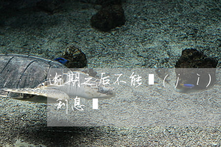 逾期之后不能計(jì)算逾期利息(逾期算利息嗎)