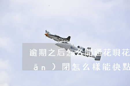 逾期之后怎么開通花唄(花唄逾期被關(guān)閉怎么樣能快點(diǎn)再次開通啊)