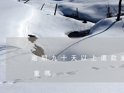 逾期九十天以上還款(逾期九天嚴(yán)重嗎)