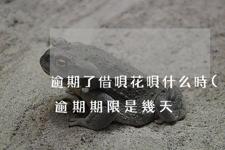逾期了借唄花唄什么時(shí)候(借唄的逾期期限是幾天)