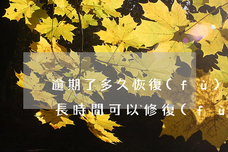 逾期了多久恢復(fù)信用(信用卡逾期多長時間可以修復(fù))