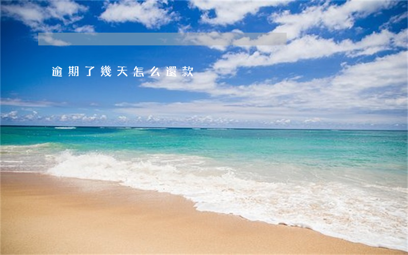 逾期了幾天怎么還款